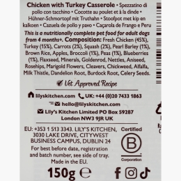 Hrană umedă pentru câini, cu pui și curcan, 150g