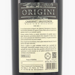 Vin roșu sec Cabernet Sauvignon, 14.5%, 750ml