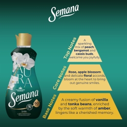 Balsam de rufe superconcentrat Aura Smile, 60 spălări, 1.2l