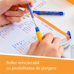 Pix Roller Illusion cu gel termosensibil, cu ștergere, 0.7mm, albastru