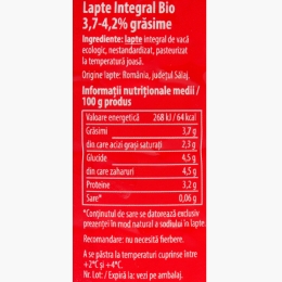 Lapte eco 3.7-4.2% grăsime, 1l