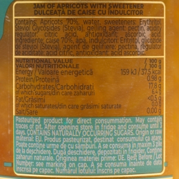 Dulceață de caise, fără zahăr adăugat, 300g