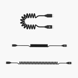 Cablu date flexibil Type-C - Type-C, ≈1.8m, negru