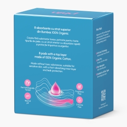 Absorbante de noapte din bumbac organic, 8 buc