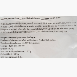 Chifle hamburger, fără gluten 140g