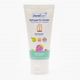 Pastă de dinți cu fluor pentru copii cu aromă de zmeură, +1 an, 60ml