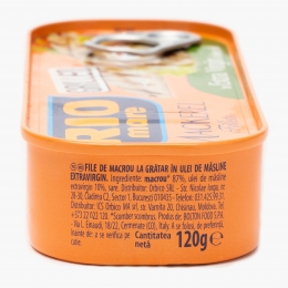 File de macrou la grătar în ulei de măsline extravirgin 120g