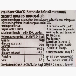 Baton de brânză maturată cu pastă moale 180g