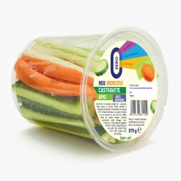 Mix de legume cu morcovi, castravete și apio, 375g
