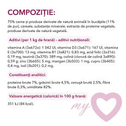 Hrană umedă pentru pisici adulte, cu pui în sos, 85g