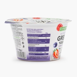 Iaurt grecesc cu fructe de pădure, 0% grăsime, 150g