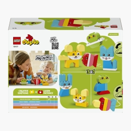 Animăluțe de companie creative 3 în 1, 10477 Duplo, 24 piese, +1 an jumătate