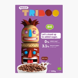 Cereale eco inelușe cu cacao Triboo, fără zahăr adăugat 300g