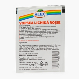 Vopsea lichidă (10 ouă) roșu 5ml