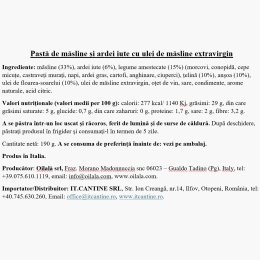 Pastă de măsline și ardei iute cu ulei de măsline extravirgin, 190g