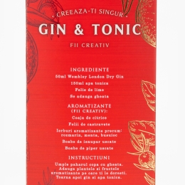 Gin London Dry 40% alc. 700ml + 1 pahar  