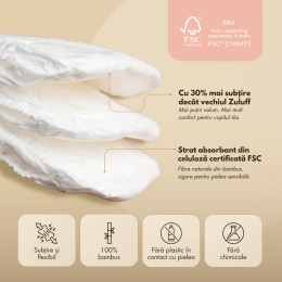 Scutece chiloțel din bambus mărimea 4, 10-15kg, 84 buc