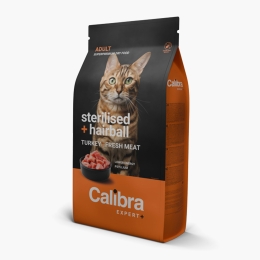 Hrană uscată pentru pisici adulte Expert Sterilised & Hairball, 400g