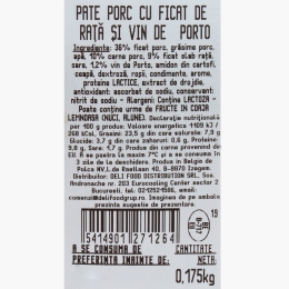 Pate de porc și rață cu vin de Porto 175g