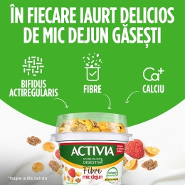 Iaurt Mic dejun cu căpșuni și fulgi de cereale 163g