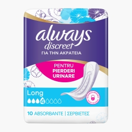 Absorbante incontinență Long, 10 buc