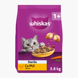 Hrană uscată pentru pisici sterilizate, 3.8kg, cu pui