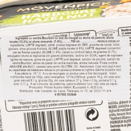 Înghețată cu vanilie Bourbon cu sos de nougat cu alune de pădure 430g