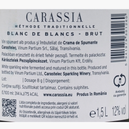 Vin spumant brut Blanc de Blancs Carassia, 12%, 1.5l 