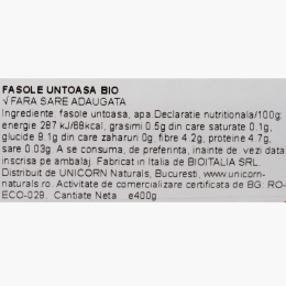 Fasole albă untoasă eco 400g