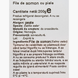File de somon cu piele 200g
