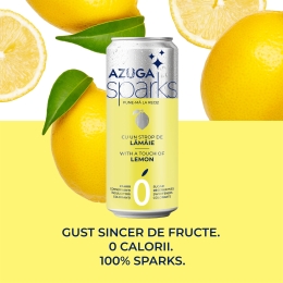 Apă carbogazoasă Sparks, cu extract natural de lămâie 0.33l