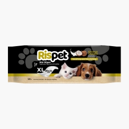 Șervețele umede pentru animale, cu cocos și keratină XL 54 buc