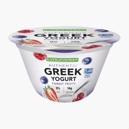 Iaurt grecesc cu fructe de pădure, 0% grăsime, 150g