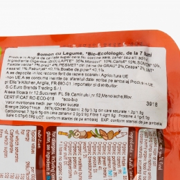 Piure ecologic de somon cu legume, +7 luni, 130g