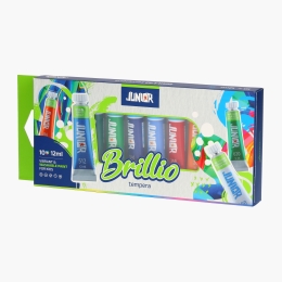 Set tempera Brillio, 12ml, 10 culori