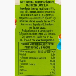 Lapte condensat 8.5% grăsime 370g