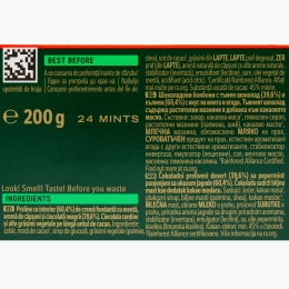 Praline de ciocolată neagră cu mentă și căpșuni 200g