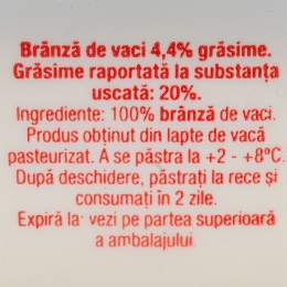 Brânză de vaci, 4.4% grăsime, 250g