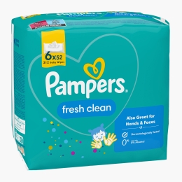 Șervețele umede pentru bebeluși Fresh Clean 6 pachete x 52 buc