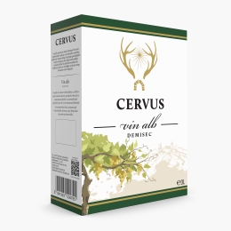 Vin alb demisec Cervus Fetească Albă, 12.5%, bag in box 3l