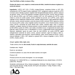 New York Roll cu fistic și zmeură 140g