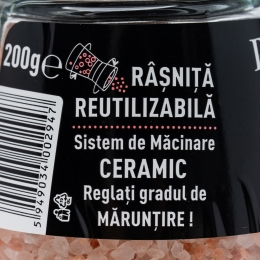 Râșniță sare roz de Himalaya grunjoasă iodată 200g