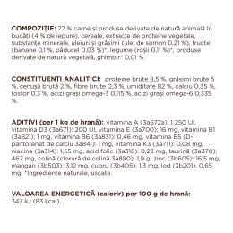 Hrană umedă pentru pisici, cu iepure în jeleu, 85g