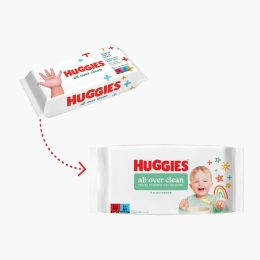 Șervețele umede bebeluși All Over Clean 56 buc