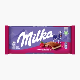 Ciocolată umplută cu cremă de zmeură 100g