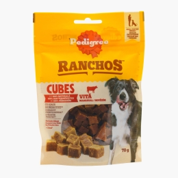 Recompense pentru câini 70g, Ranchos Cubes cu vită