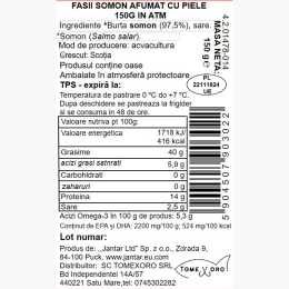 Fâșii de somon afumat 150g
