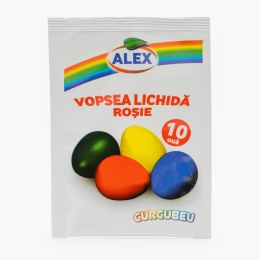 Vopsea lichidă (10 ouă) roșu 5ml