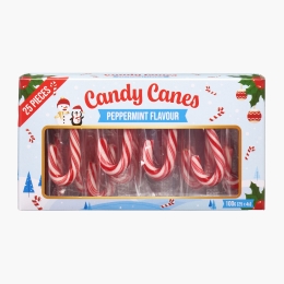Bastonașe de acadea cu aromă mentă Candy Canes, 25x4g (100g)