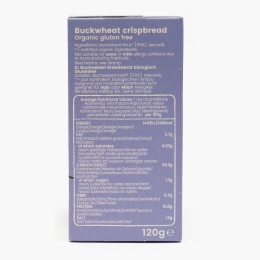 Pâine crocantă eco din hrișcă integrală, fără gluten 120g